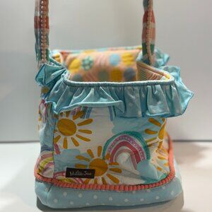 🌈 Matilda Jane Quilted Easter Basket – Sunshine & Rainbows Print NWOT - RARE